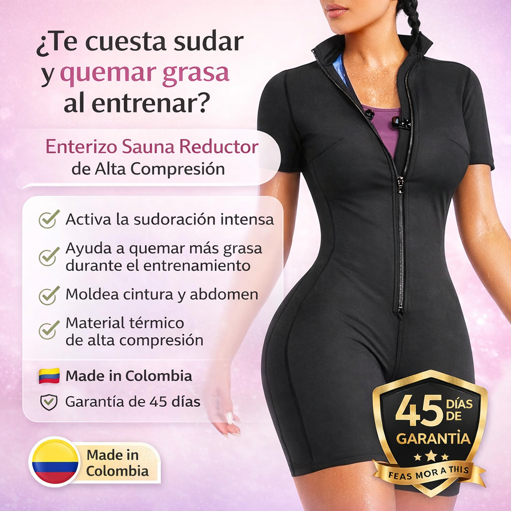 Enterizo Sauna – Quema Grasa y Define Tu Cintura Más Rápido