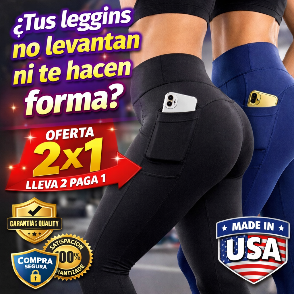 Leggins con compresión con bolsillo - Paga 1, Llévate 2 🎁