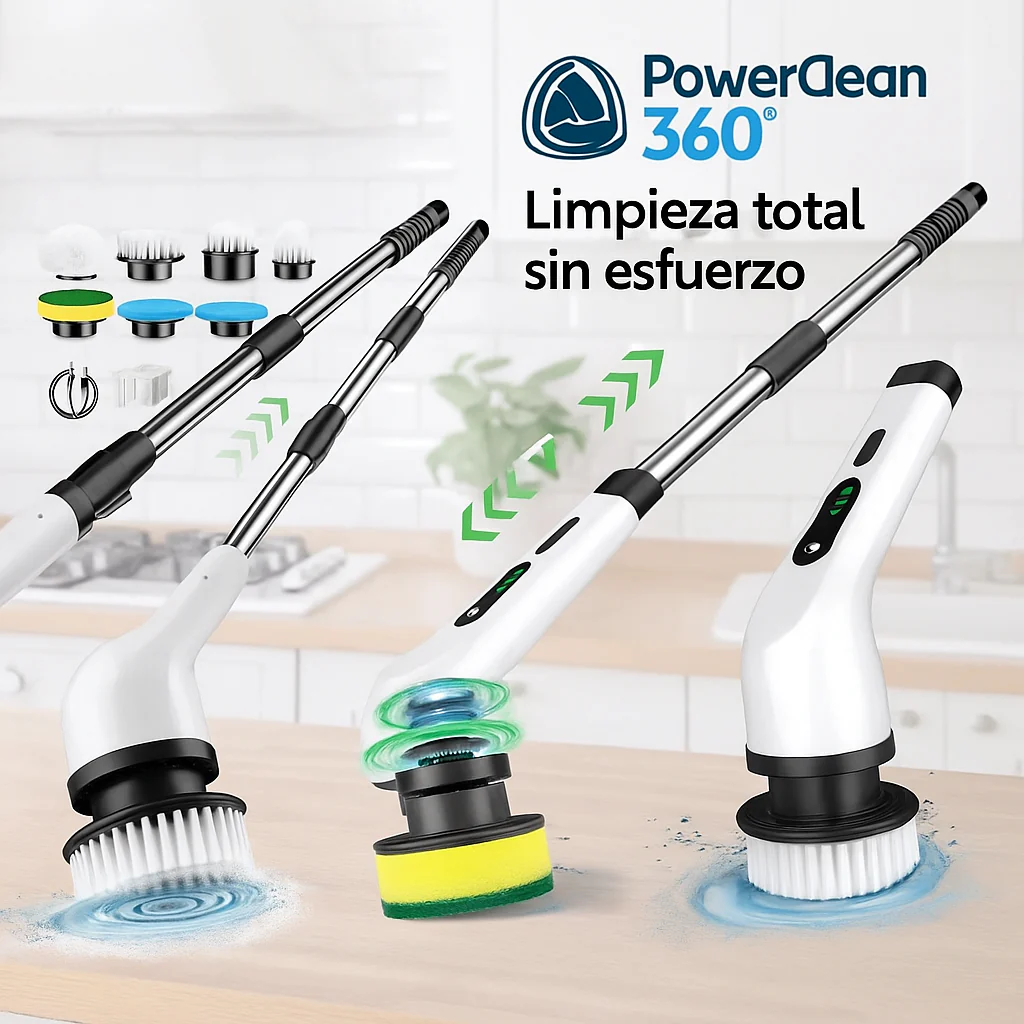 PowerClean 360° | Cepillo Inalámbrico 8en1