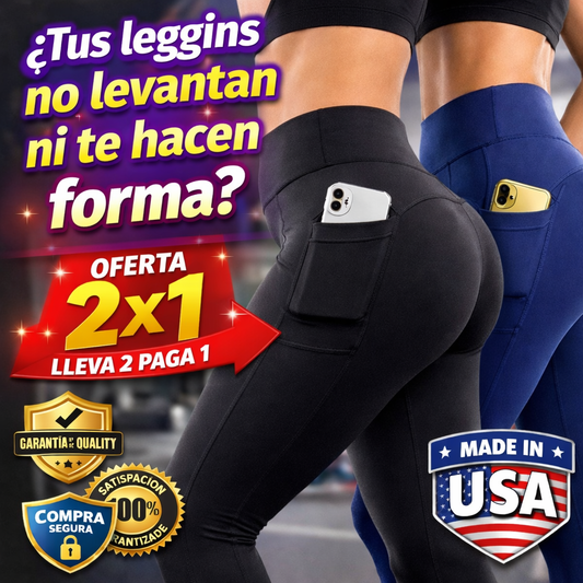 Leggins con compresión con bolsillo -  Paga 1, Llévate 2 🎁